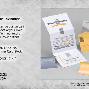 Classic invitations, cards, white shimmer, z fold, yellow, black, modern