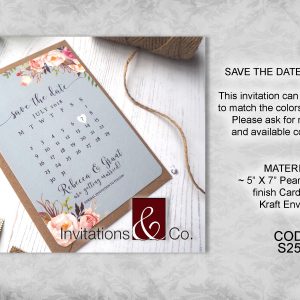 Save the date, cards, pearl, shimmer, kraft, flowers