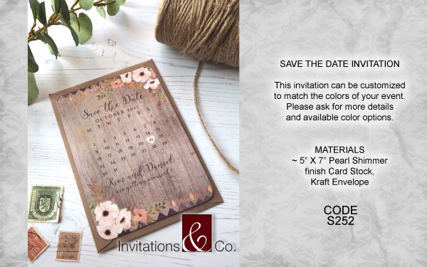 Save the date, cards, pearl, shimmer, kraft, flowers, wood