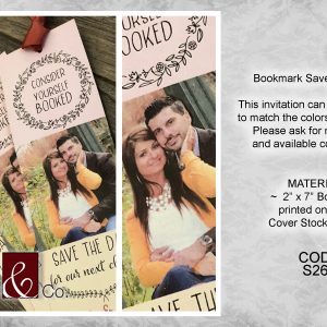 Save the date, cards, bookmark, white, ribbon