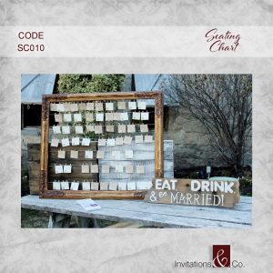 seating charts, wooden frame