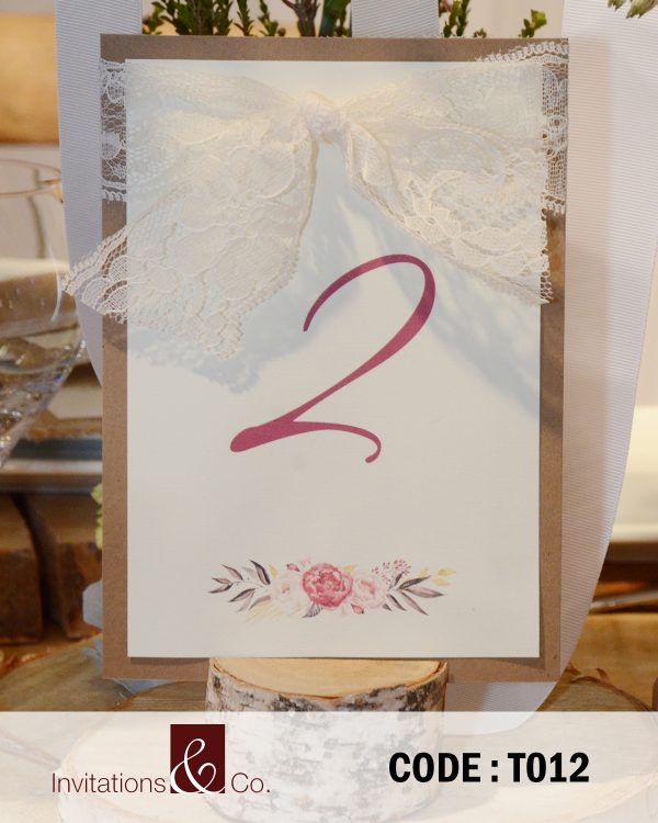 table numbers, pink, floral, 5x7, gold